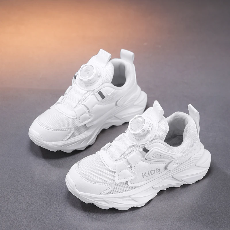 

New Spring Kids White Shoes Breathable Casual Sneakers For School Daily Outdoor Sports