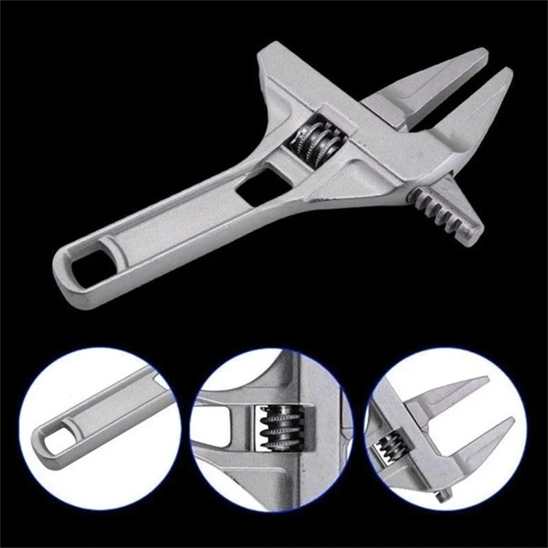 16-68mm Universal Repair Set Bathroom Hand Tools Large Opening Pipe Wrench Nut Key Adjustable Spanner Bathroom Repair Tool