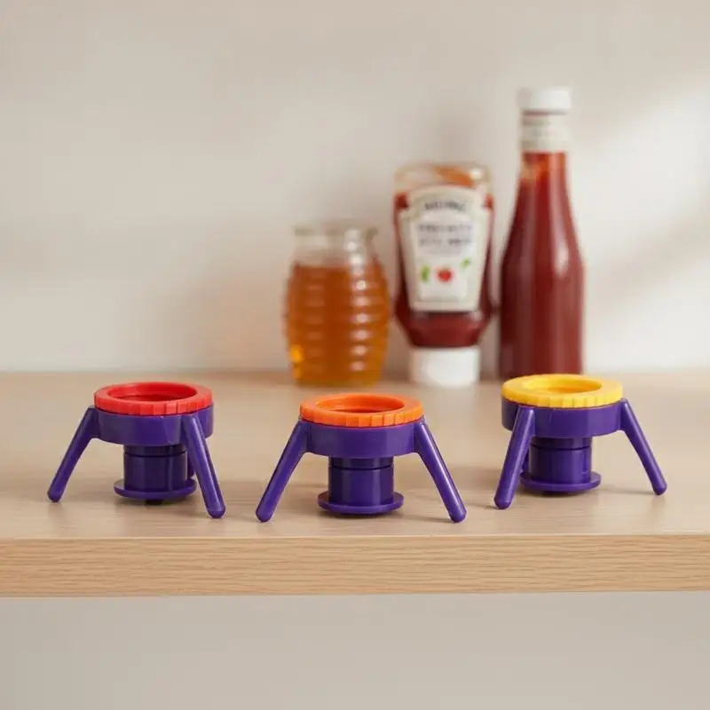 3Pcs Plastic Bottle Upside Down Drain Holder Set Stable Tripod Design for Kitchen Baby Bottle Cup Drying Storage
