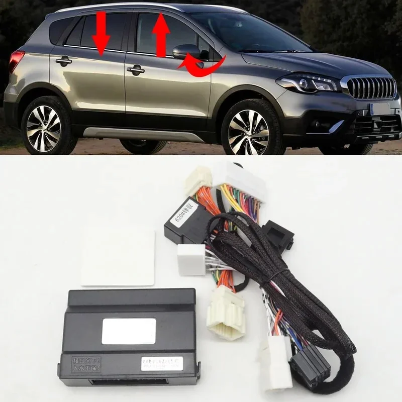 Smart Auto Power Window Lifter & Side Mirror Fold Unfold Module With Plug Wire Harness For Suzuki SX4 S-Cross JY 2014-2025 Remot