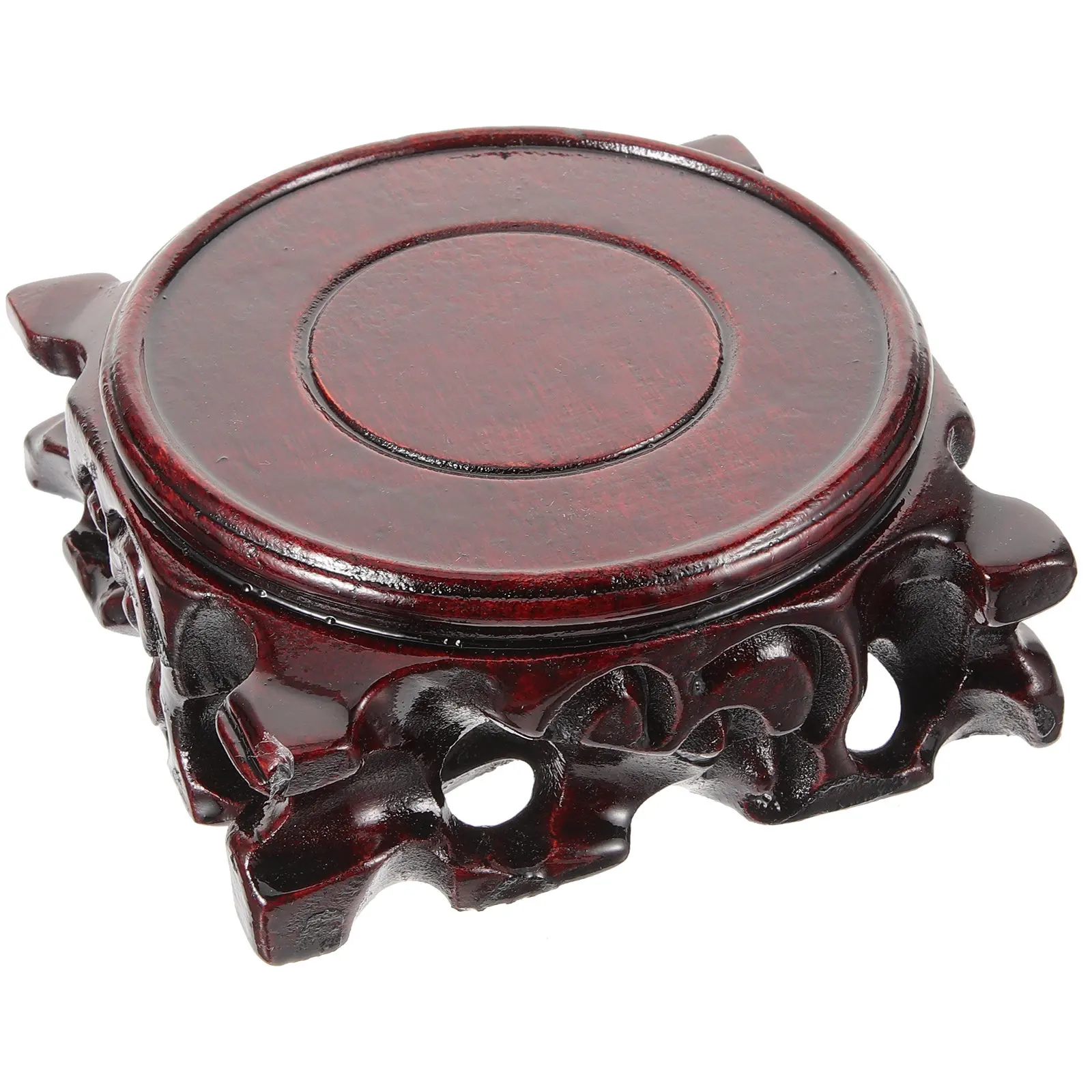Natural Solid Wood Display Base Pedestal for Zisha Teapot Jade Carving Buddha Statue Vase Bonsai Craft Home Office Decor