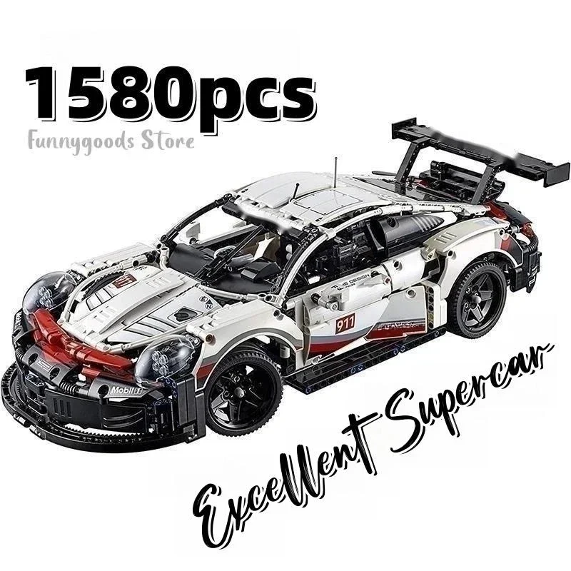 Hot 1580 Pcs Technical Classic Super Racing Car Building Blocks Model Bricks Vehicl Toy For Kids Birthday Boys Gift Compatible