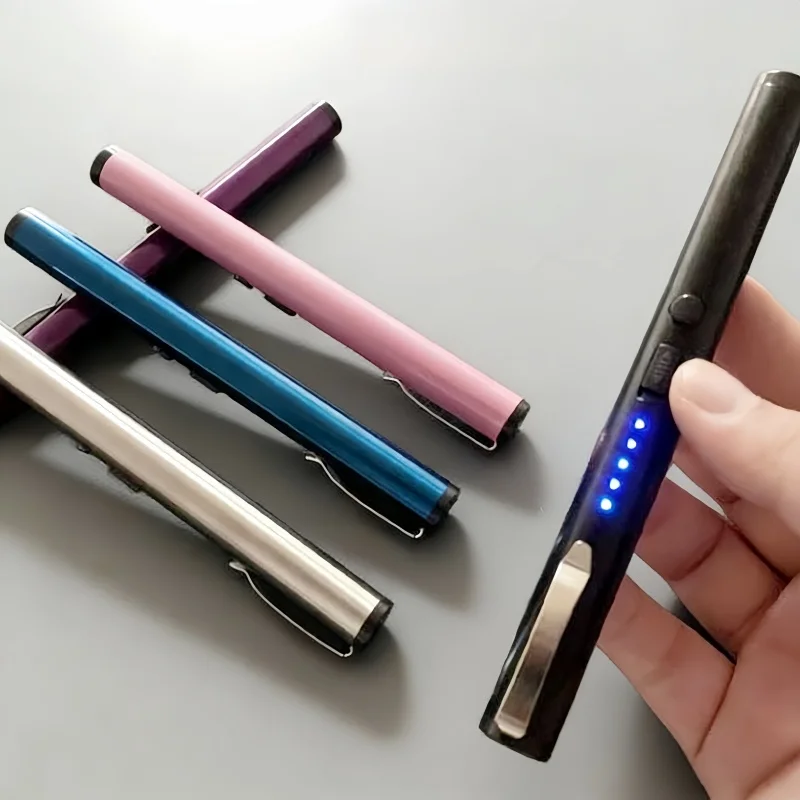 Mini Pulse USB Arc Plasma Lighter LED Display Cigar Lighter Portable Outdoor Windproof High Power Lighter For Camping BBQ Kitche