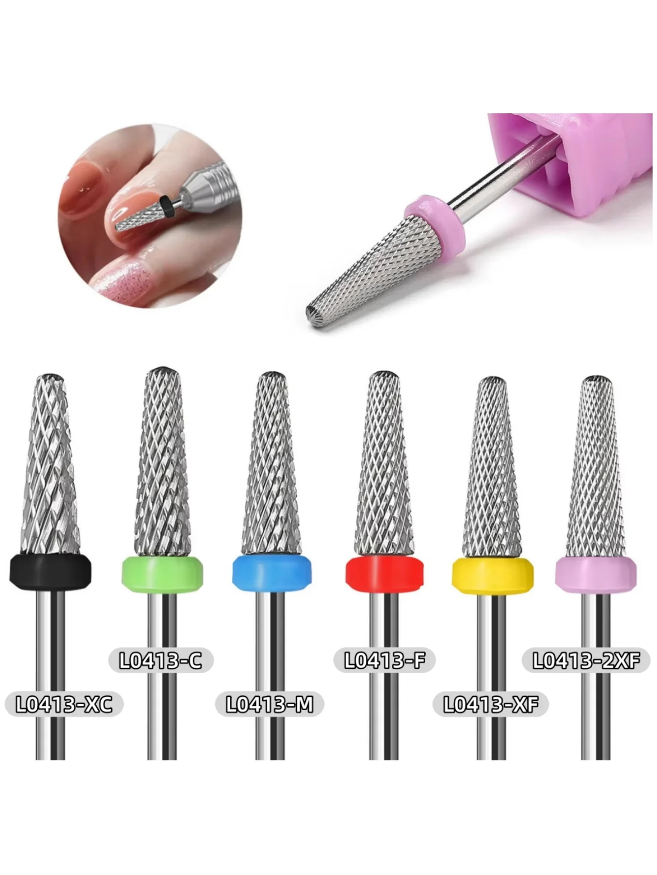 1 قطعة L0413 كربيد بشرة نظيفة مسمار مثقاب الخشب التنغستن الصلب الكهربائية طحن لدغ مانيكير الحفر ملف مسمار اكسسوارات أدوات #5