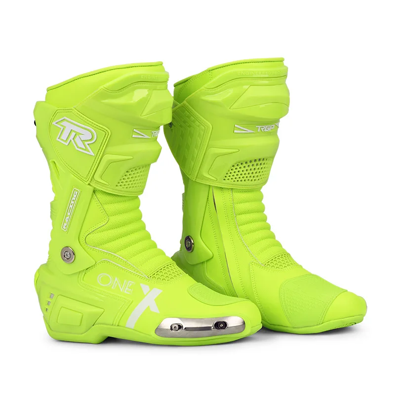 

Мотоциклетные ботинки Tiger X-one, мужские водонепроницаемые ботинки из микрофибры, нескользящие профессиональные ботинки для мотокросса, Zapatones