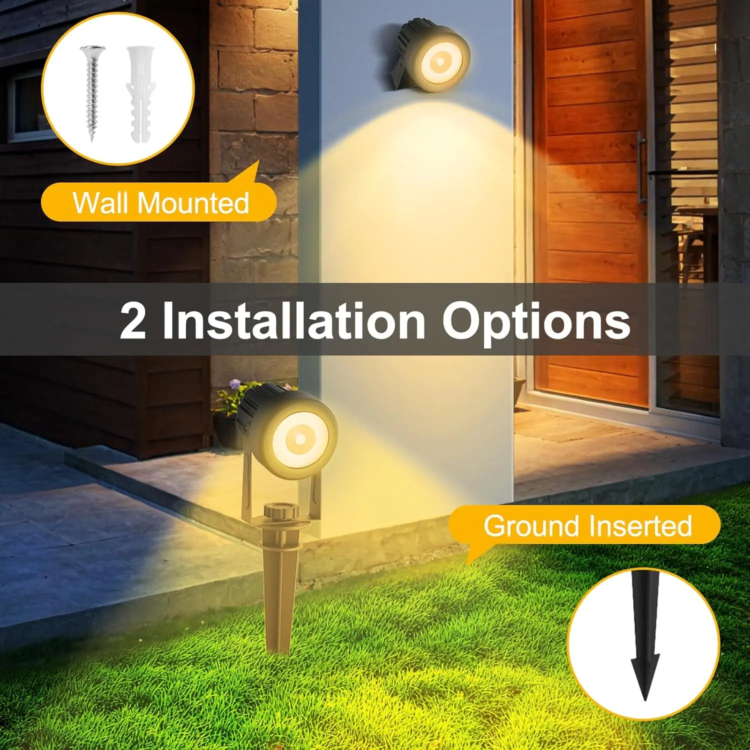 3000K مصباح للطاقة الشمسية لشجرة في الهواء الطلق حديقة الديكور IP65 مقاوم للماء 4 LED أضواء دافئة ساحة المشهد الشارع الشمسية الجدار الأضواء