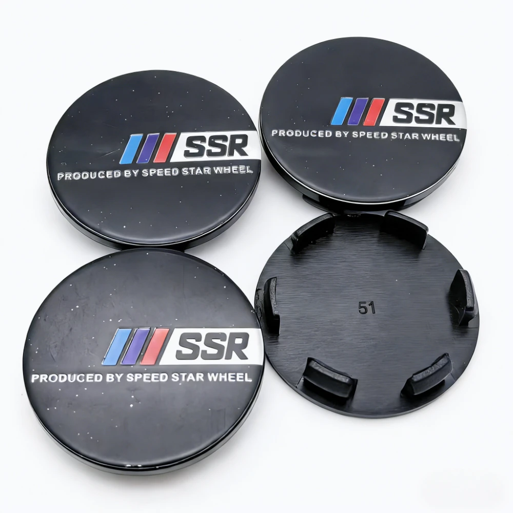 4x 51mm SSR Nabendeckel Radkappen Nabenkappen