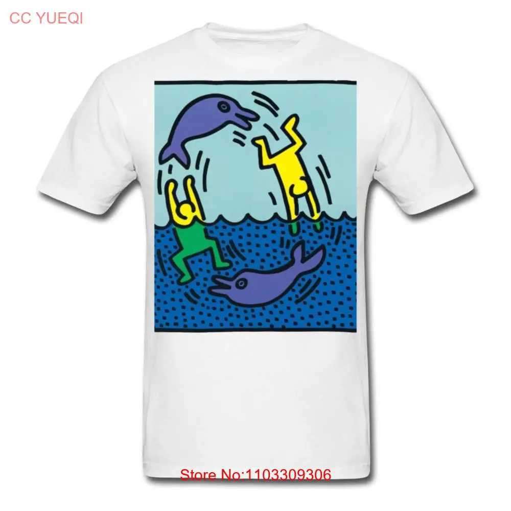 Inspired by Iconic 80s Art Shirt Natation avec les dauphins Graphic T-Shirt