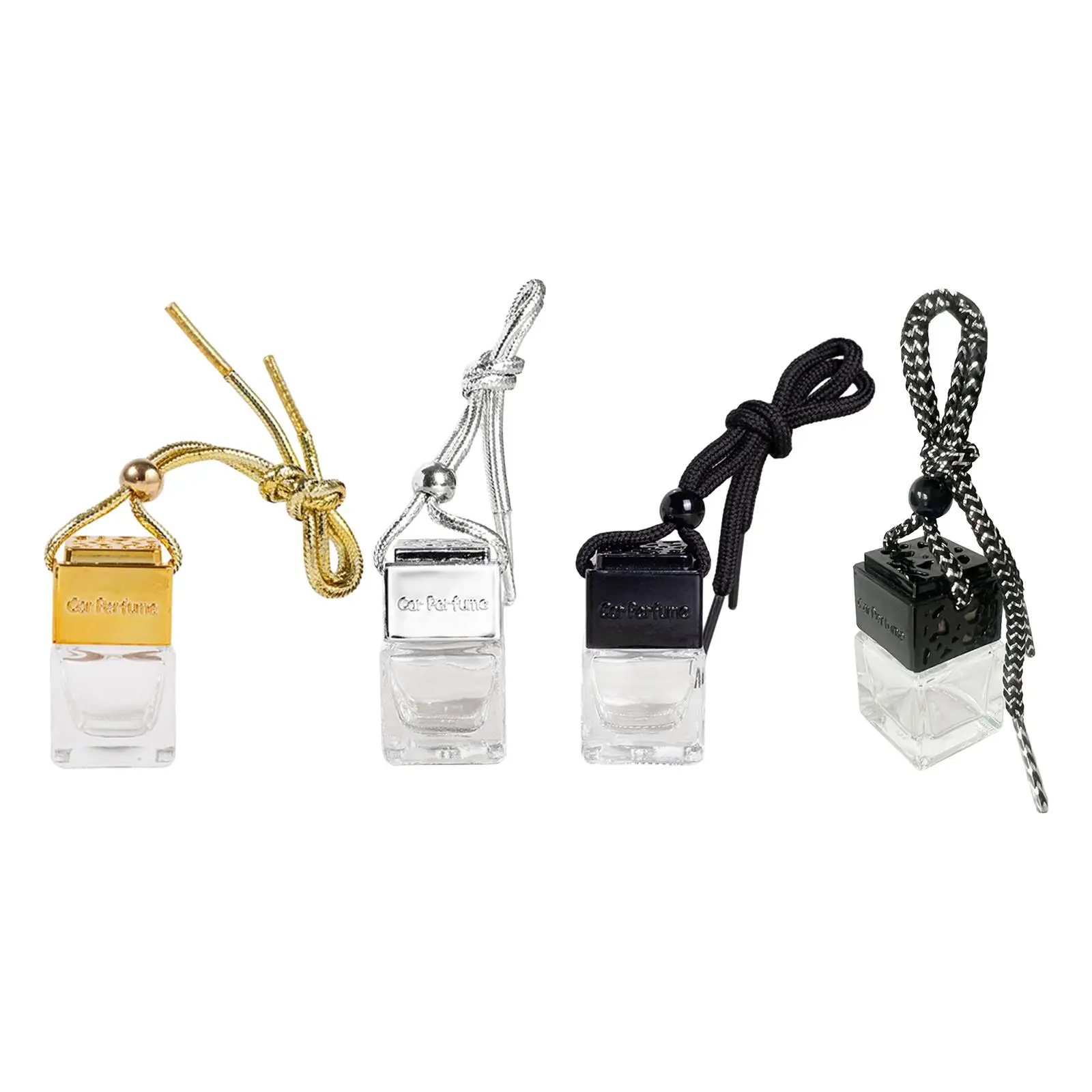 2-6pack Empty Car Diffuser Empty Pendant Perfume Bottle Auto Perfume