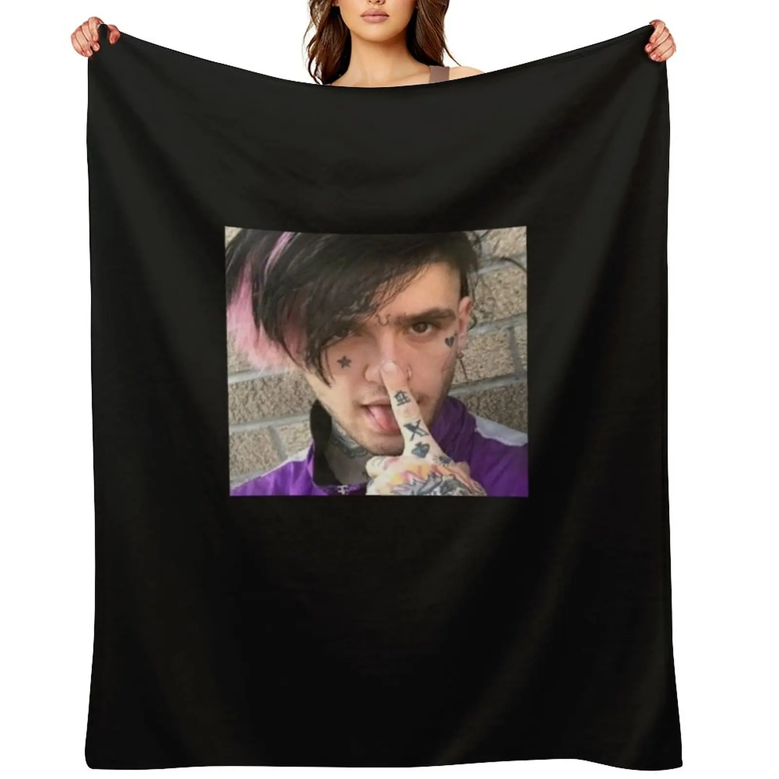 

Lil Peep Throw Blanket Soft Camping Flannels Sleeping Bag Blankets