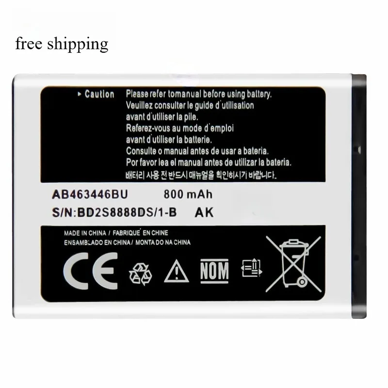 Replacement battery Applicable to X150/X208/C3520/B189/F299/E339 mobile phone battery AB463446BU full capacity AB463446