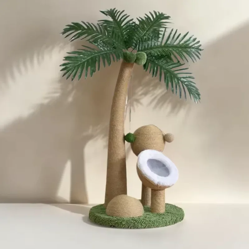 

Tree Claw Sharpener Pole Interactive Cat Sisal Scratcher Natural Sisal Rope Cat Tree for Small Medium Cats