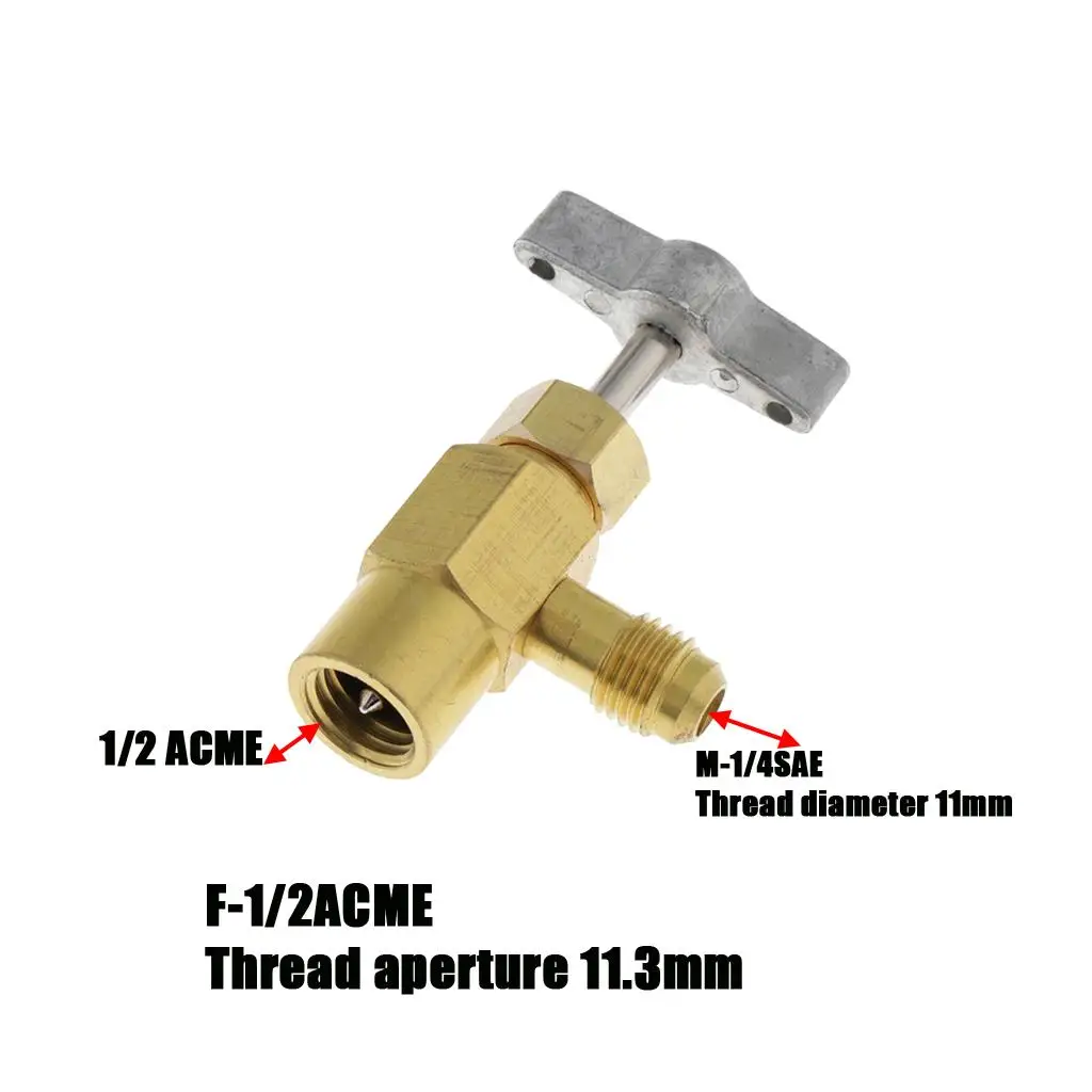 High Quality Brass Can Tap Valve Copper Refrigerant Dispensing Tool Adapter for Automotive Air Conditioning