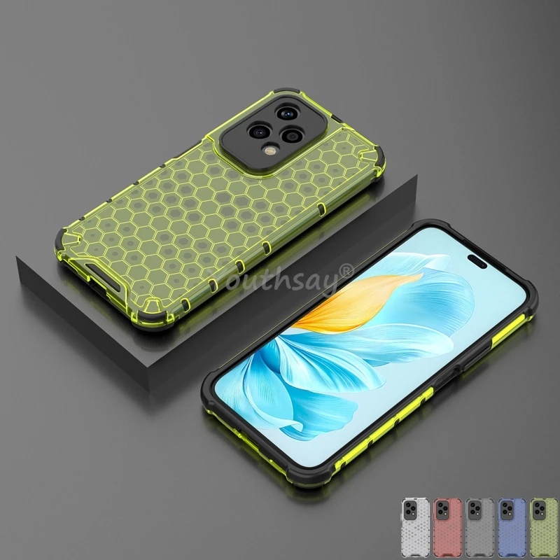 

Honeycomb Shockproof For Honor 200 Lite Case Armor Capa Honor 200 Lite Cover Translucent Protect Cover Honor 200 Lite Case