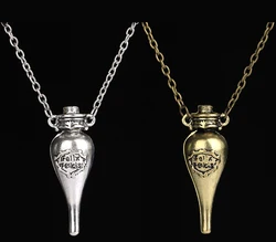 Movie Harri Vintage Felix Felicis Potter Magical Potion Necklace Liquid Luck Bottle Retro Antique Alloy Pendant Jewelry Gifts