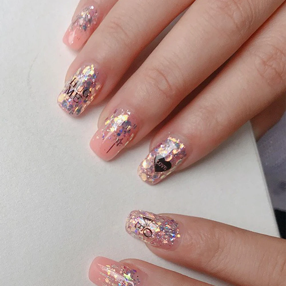 8Pcs/Set Sparkle Mermaid Sequins Nail Art Glitter Ultra-Thin Holographic Flakes Sequins Irregular Loose Glitter Nail Art Pigment