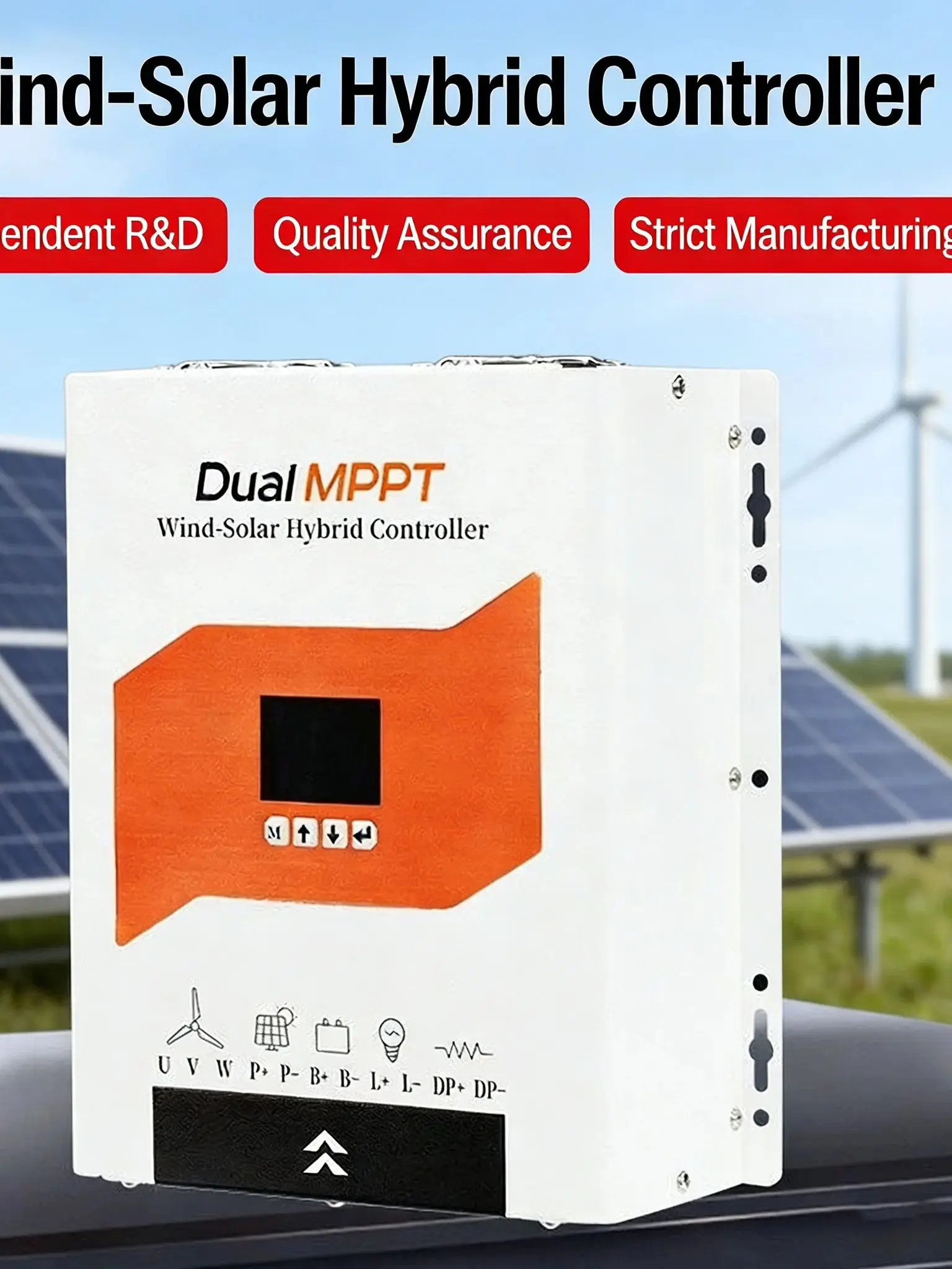 3KW Dubbele MPPT Wind Zonne-energie Hybride Systeem Laadcontroller 24V 48V Automatische Aanpassing Hybride Regelaar - afbeelding 2