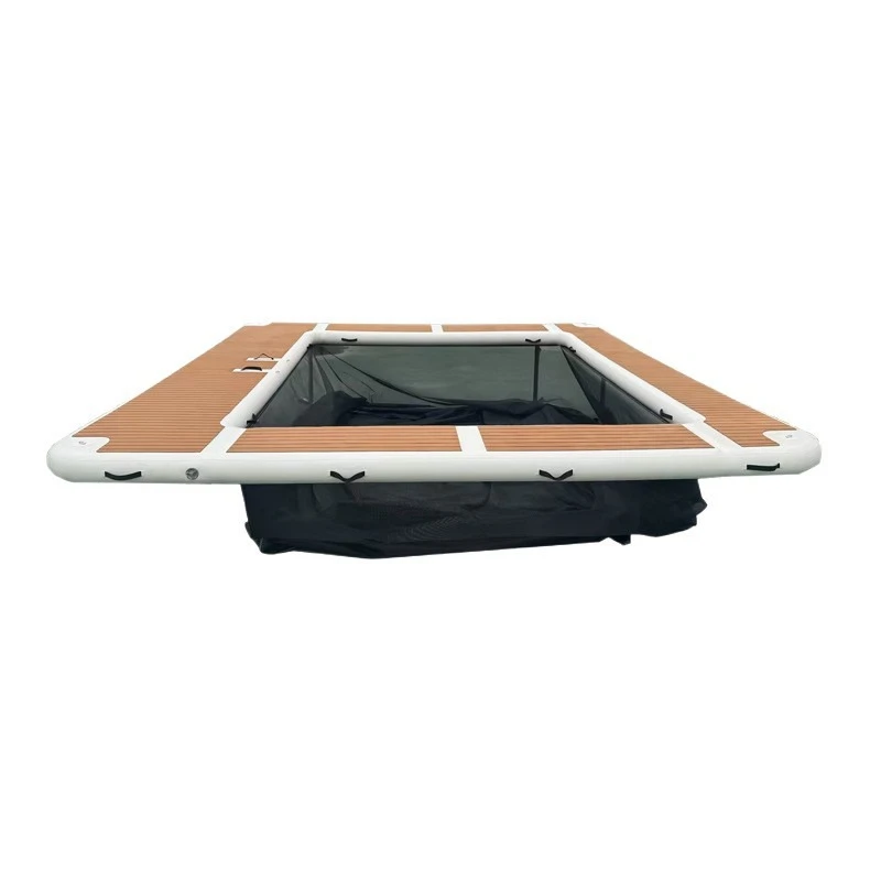 Inflatable water floating row, non-slip cushion deck chair yacht platform floating board, fishing floating table