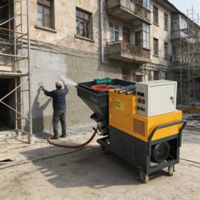 Mortar Render Sprayer Plastering Machine Wall Cement Spray Gun Pneumatic Plaster Equipment Construction