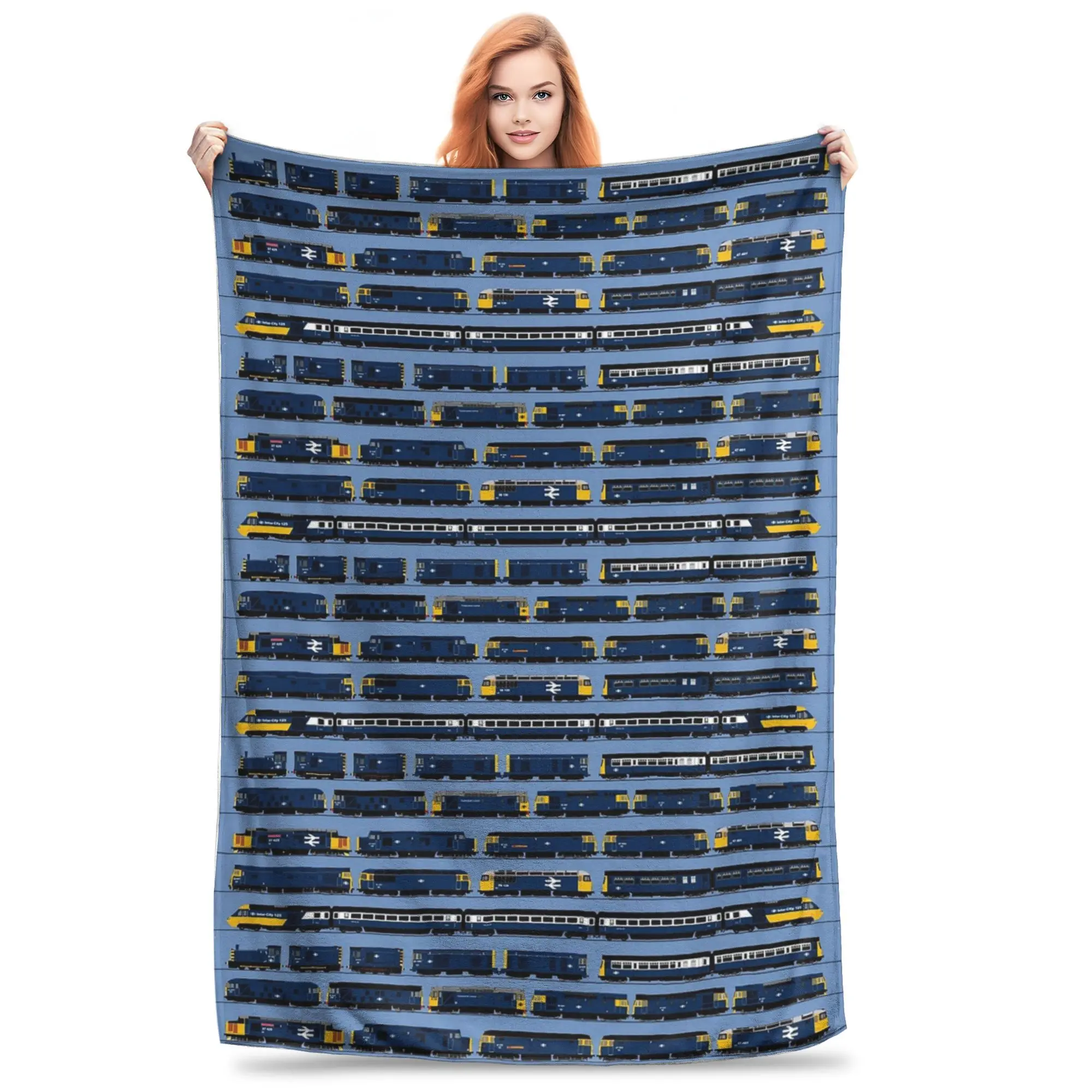 TRAINS Blankets Soft Warm Flannel Throw Blanket Bedspread for Bed Living room Picnic Travel Home Sofa