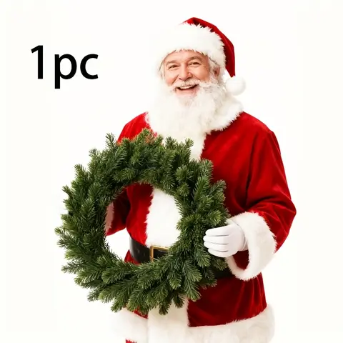 यथार्थवादी सदाबहार पाइन पुष्पांजलि - पाइन सुइयों और शाखाओं के साथ टिकाऊ प्लास्टिक क्रिसमस सजावट 10 best sales क्रिसमस पुष्पमाला - №2