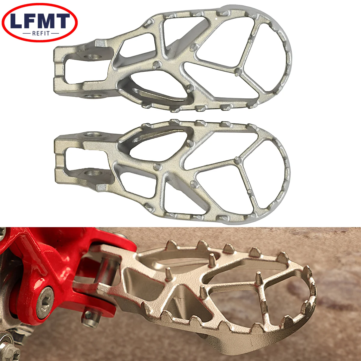 Front Footrest Pedal Stainless Steel Footpegs Rest For KTM SX SXF XCF EXCF SMR HUSQVARNA FC FE FS TC TE GASGAS ECF MCF 2016-2023