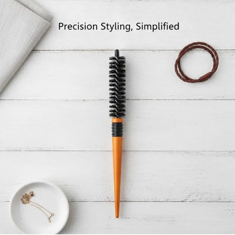 Mini Round Twist Hair Curling Brush 1/2Pcs 16mm/22mm Salon Professional Anti-Tangle for Short Hair Bangs Volumizing Styling