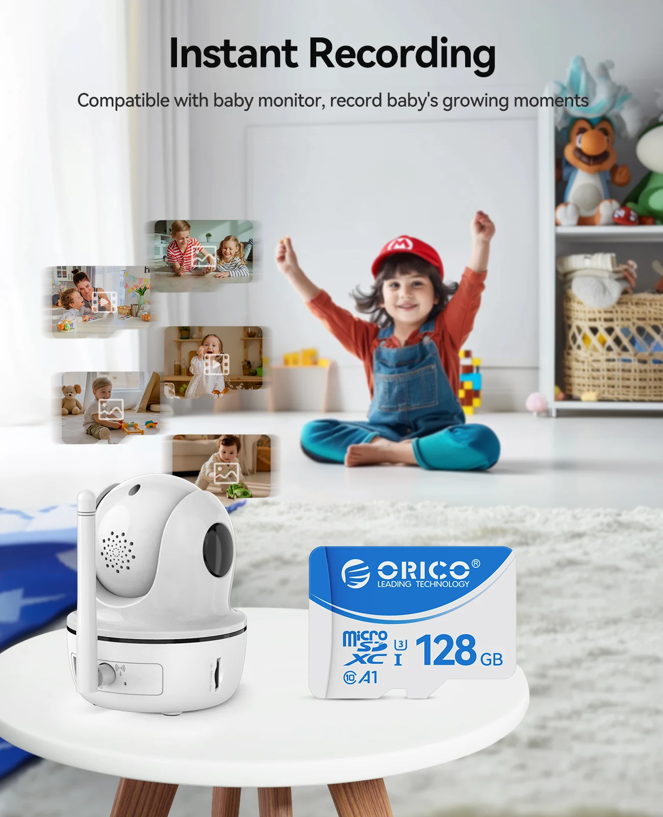 ORICO Original Speicherkarten 16 GB 32 GB 64 GB 128 GB TF-Speicherkarte A1 U3 Class10 V10 für Kamera/Drohne/Dash Cam High-Speed-SD-Karte