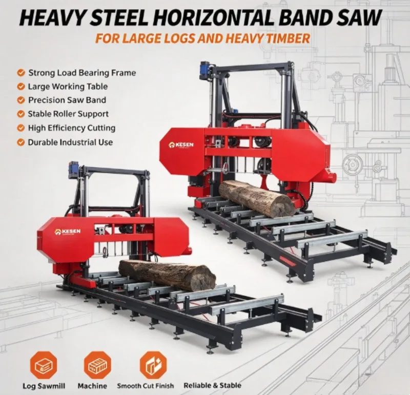 Yugong Heavy-Duty Wood Cutting Bandsaw Nice Price Saw Mill With 600mm Max Sawing Diameter Features Motor Engine Core Components