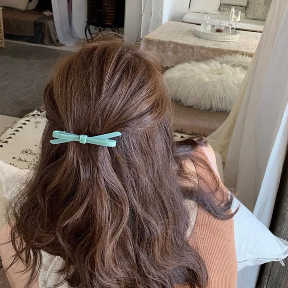ปิ่นปักผมรูปโบว์เกาหลีแบบอะซิเตทกิ๊บติดผมตรงแสนหวานน่ารักติดโบว์ง่ายหมุดด้านข้างสำหรับแฟชั่นสำหรับผู้หญิงเครื่องประดับผมที่หนีบผม
