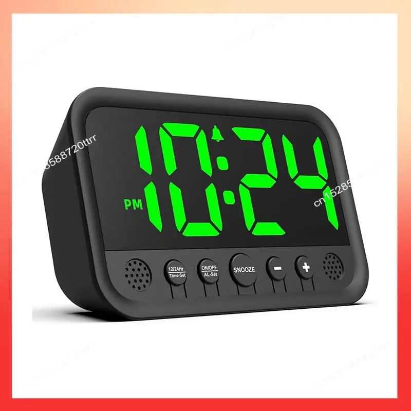 ساعة منبه رقمية ABNR لغرفة النوم، ساعة منبه عالية الصوت، ساعة مكتب كهربائية، منضدة مع غفوة حجم قابل للتعديل #4