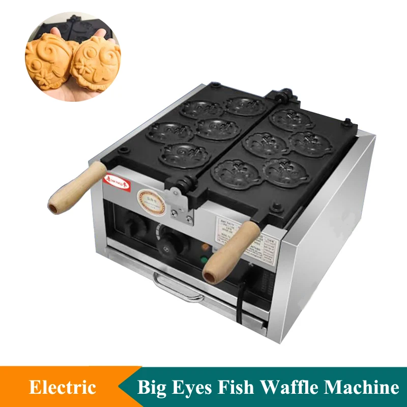 

Fish Shape Waffle Machine Non Stick Pan Big Eyes Fish Waffle Machine Hot Sale Waffle Maker Machine In Korea