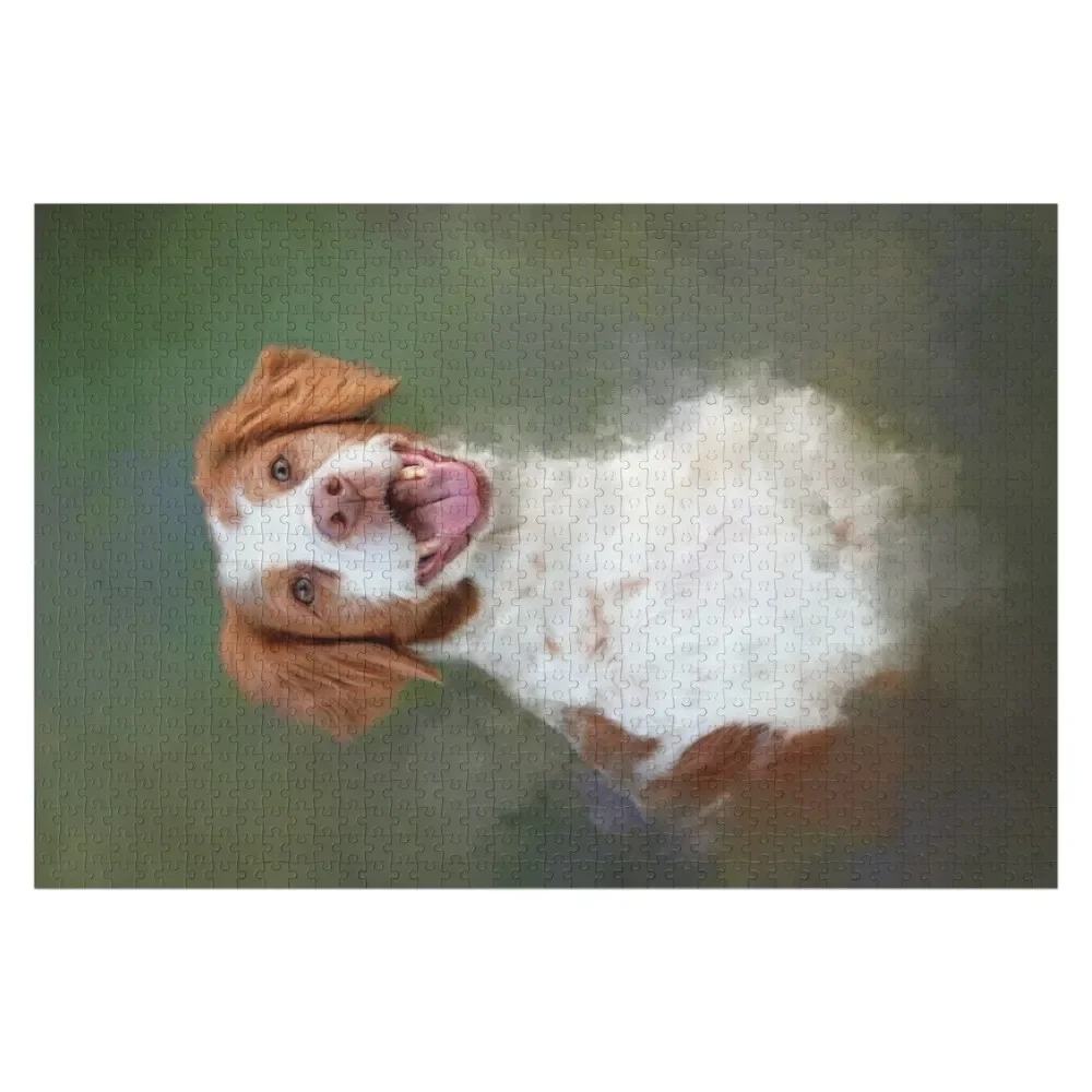 

Brittany Spaniel Dog Art Jigsaw Puzzle Photo Personalized Gifts Custom Wooden Name Puzzle