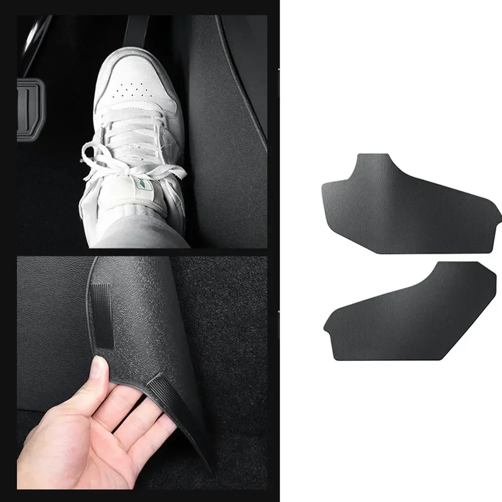 For Tesla Model Y 2019-2024 Center Console Side Anti-Kick Mats Anti-Dirty Pads on Both Sides of The Main and co-Pilot