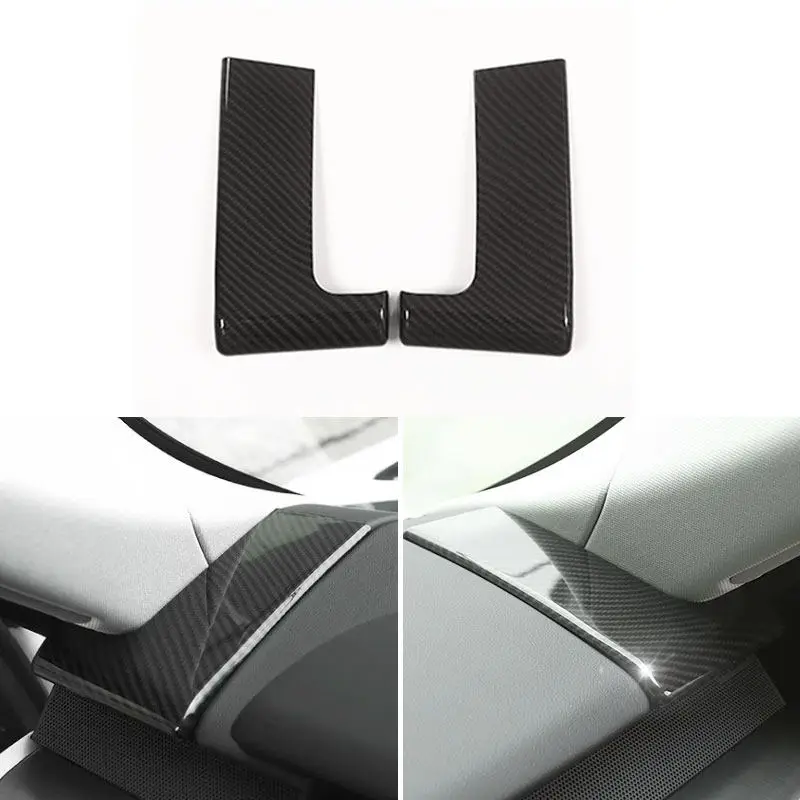 Carbon Fiber Texture Car-styling Console Side Dashboard Panel L Shape Cover Trim For Land Rover Range Rover Sport 2014-2017