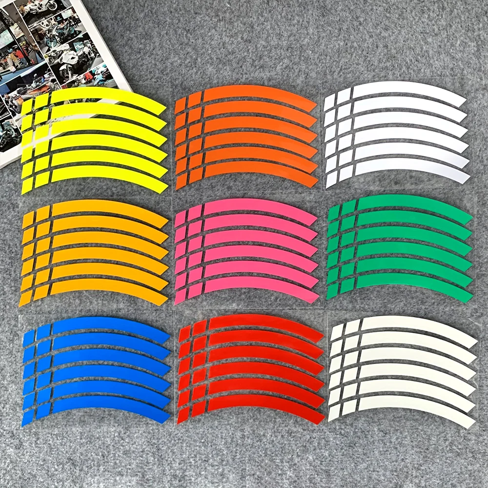 2 Buah Stiker Hub Sepeda Motor Aksesori Stiker Vinil Reflektif dan Tahan Air untuk Yamaha CFMOTO QJMOTO Ymaha KTM Kawasaki