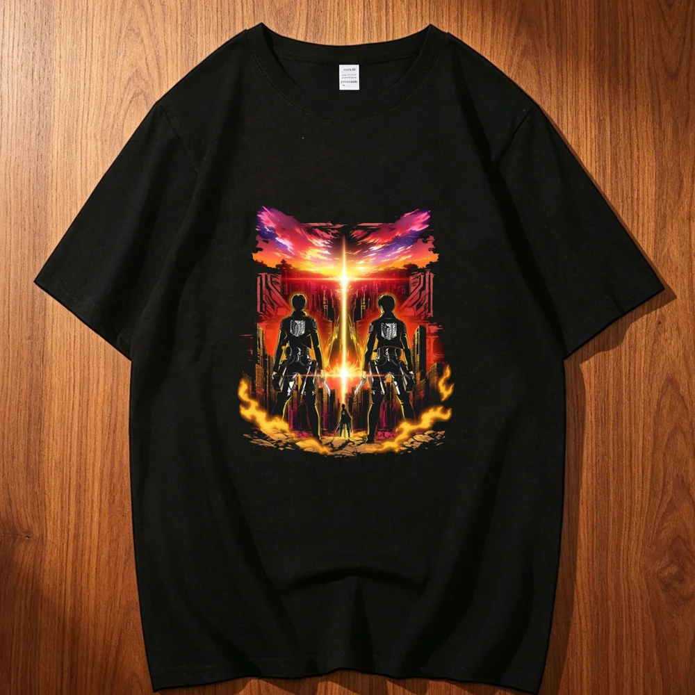 Attack on Titan cotton tshirt teen Pop Culture Graphic Classic kawaii korean clothes harajuku hip hop Graphic University graphic