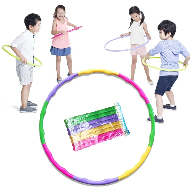 Sport Removable Color Hoop Equipment For Children Portable Exercise Plastic Fitness Training Hoola Circle Children\'s Best Gifts