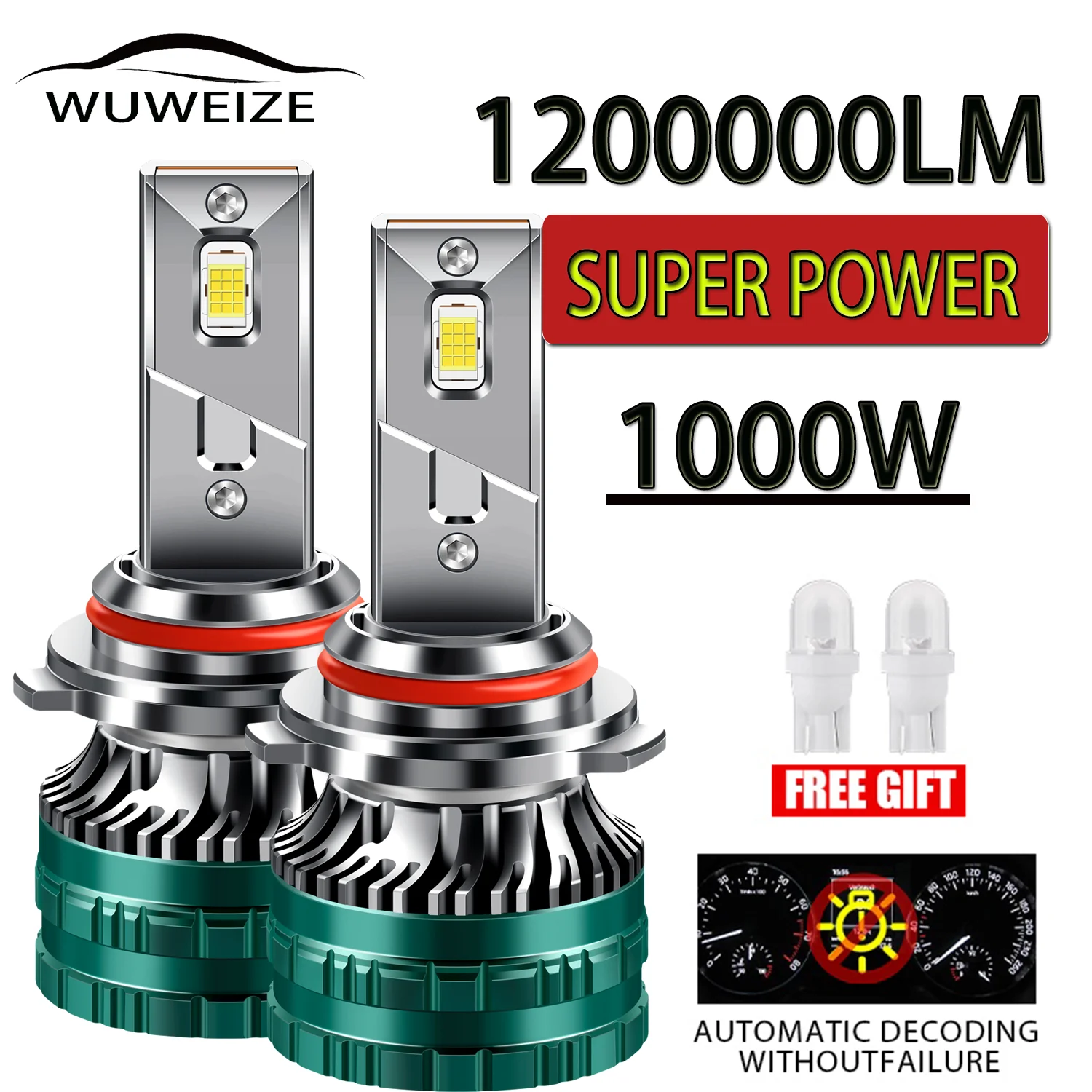 

WUWEIZE light bulbs h7 Light for Vehicle Powerful Canbus Project Led Car 12V 24V 36V Headlight 9005/HB3 9006/HB4 H1 H7 H4 H11