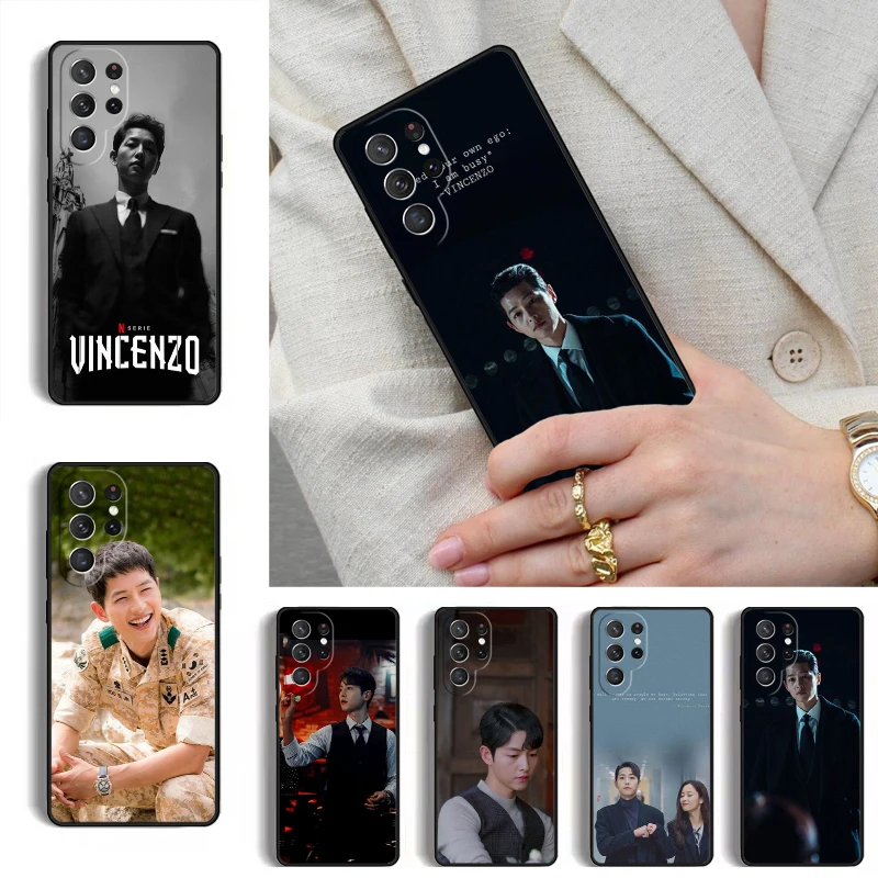 Korean TV Series Vincenzo song joongki Phone Case for Samsung Galaxy S26 S25 Ultra S24 S23 S22 S21 Plus Note 10 Bumper Cover