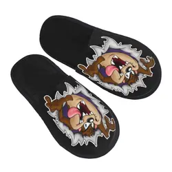 Custom Taz Comic Soft Scuff With Memory Foam Slippers Women Tasmanian Devils Wild And Crazy Spa House Shoes