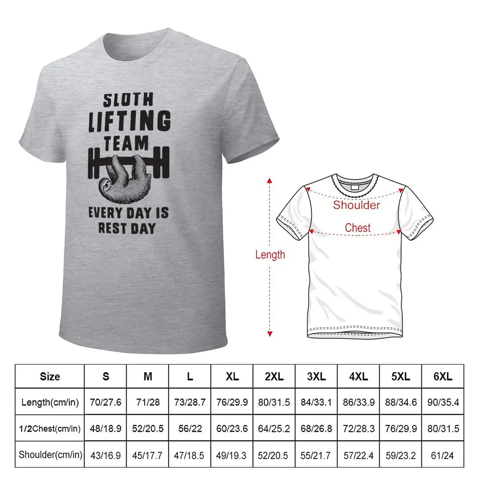 Sloth lifting team - every day is rest day T-Shirt cute clothes animal prinfor boys sweat shirts, men