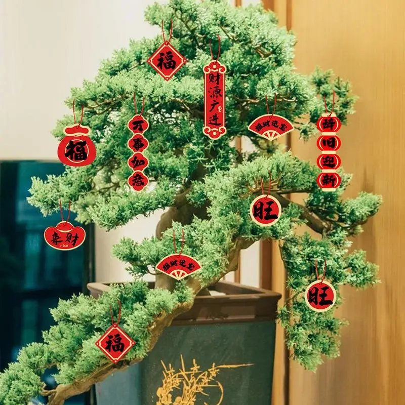 مجموعة زينة السنة الصينية الجديدة 16X قلادة على شكل ثعبان صيني تقليدي لاكي فو زينة السنة الجديدة قلادة ورقية باللون الأخضر