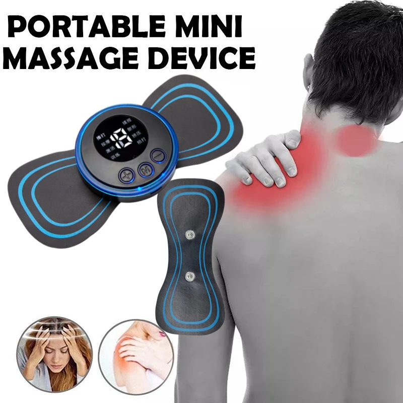 

EMS Mini Portable Electric Neck Massager Cervical Massage Stimulator Stickers Physiotherapy Instrument Muscle Relief Pain