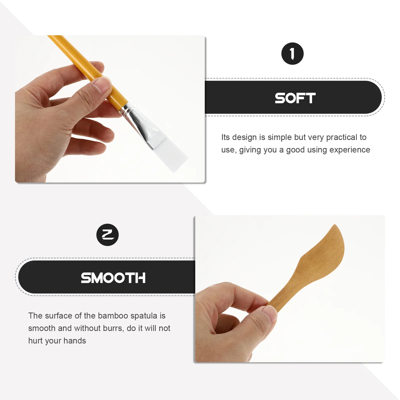 

1Set Facial Mask Mixing Tool Set Bamboo Bowl Brush Spatula DIY Face Mask Kit Drop-Resistant Beauty Salon Application Tool