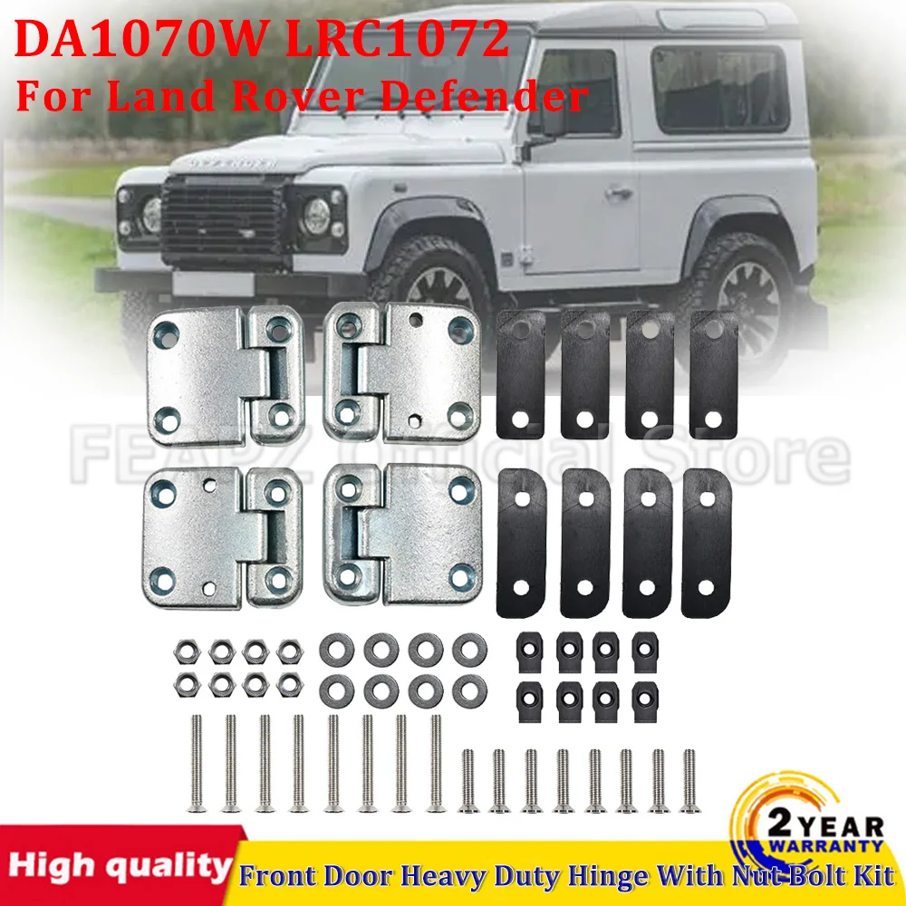 DA1070W LRC1072 For Land Rover Defender 1 Set New Front Door Heavy Duty Hinge With Stainless Steel Nut Bolt Kit Car Accessories