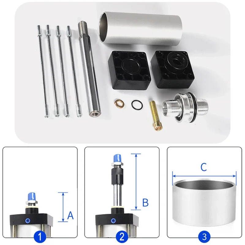 SC Type 32mm Bore Standard Air Cylinders Double Acting For Pneumatic Cylinder 50/75/100/125/150/175/200/250/300mm Stroke