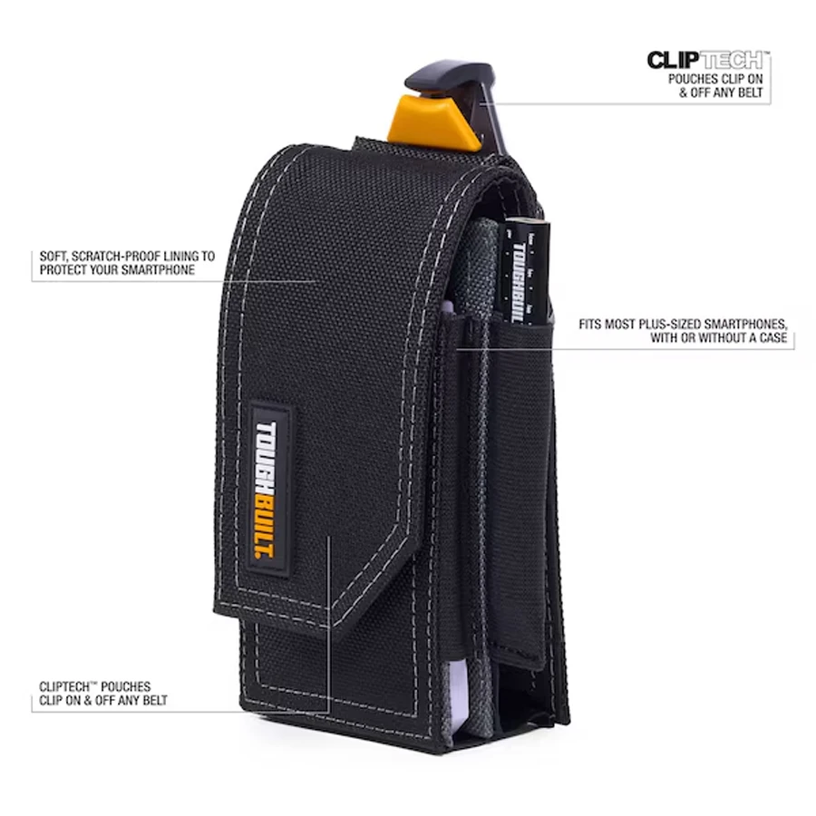 Imagem -02 - Toughbuilt-smart Phone Pouch Notebook e Lápis de Carpinteiro Compatível com a Maioria das Correias de Ferramentas Heavy Duty Tb-ct33p