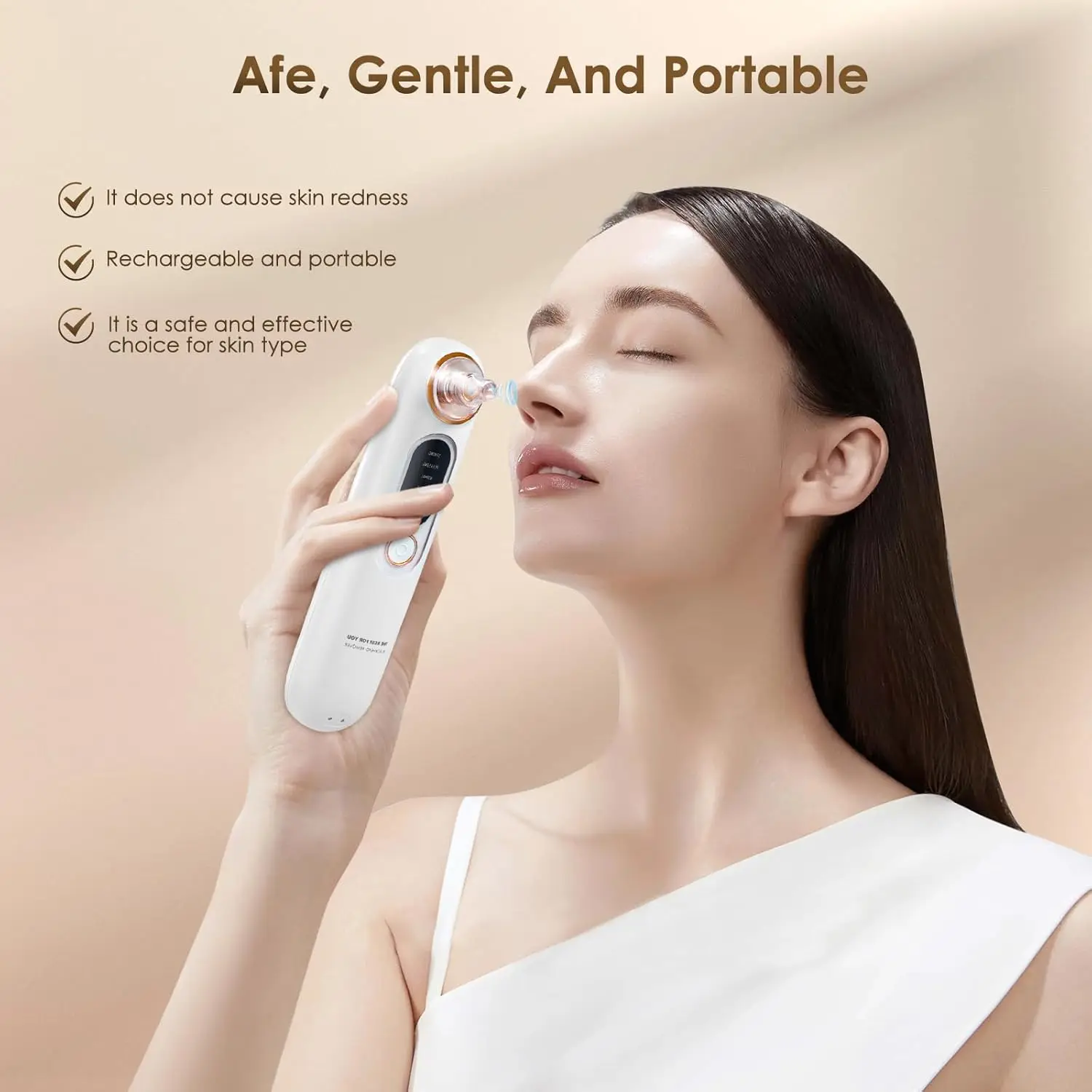 Outils d'élimination des points noirs, extracteur de points noirs Rechargeable, aspirateur puissant pour le nettoyage des pores, meilleure vente