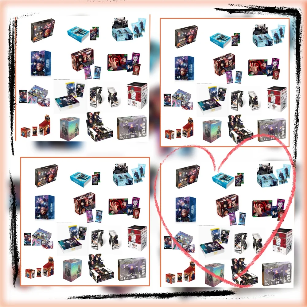 

Карты Jujutsu Kaisen, карты Warlock, Gojo Satoru Fushiguro Megumi Itadori Yuji, карты аниме, набор персонажей, карты, игрушки, подарки